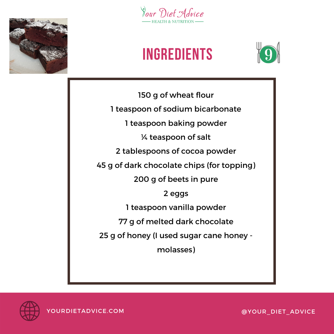 Chocolate and Beetroot Brownie - recipe ingredients
