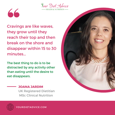 Cravings and emotional eating quote by a dietitian