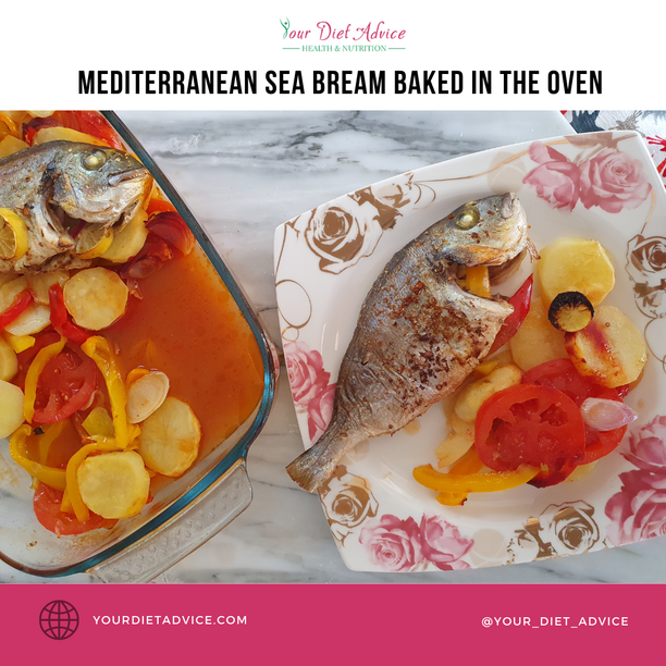 Mediterranean sea bream baked in the oven