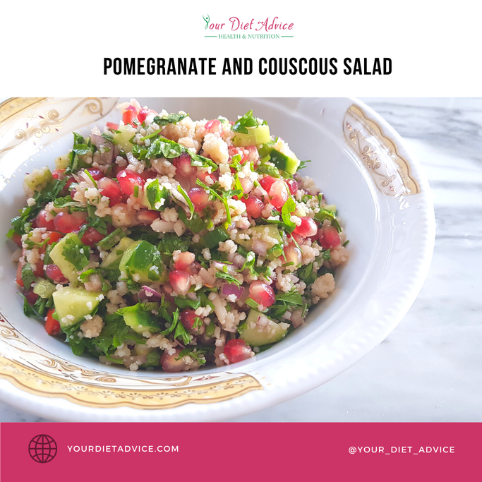 Pomegranate and cous cous salad