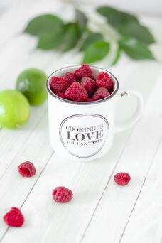 cup of raspberries