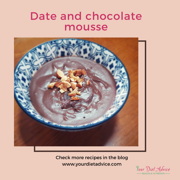 Date and chocolate mousse - vegan friendly.